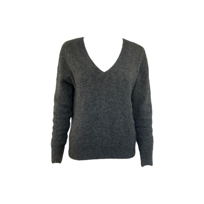 Designer Cashmere Rib-Knit V-Neck Sweater - As Seen On Angelina Jolie