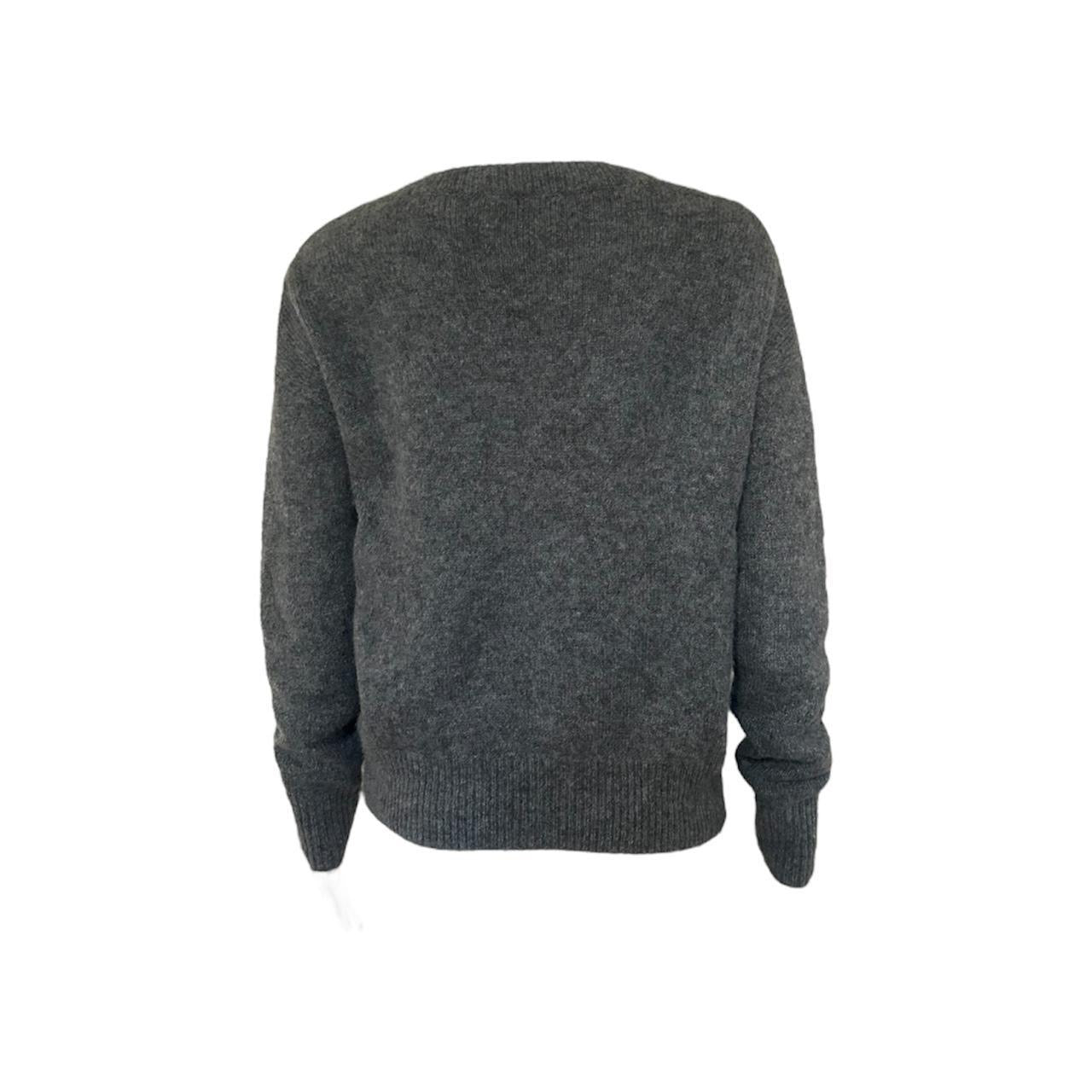 Designer Cashmere Rib-Knit V-Neck Sweater - As Seen On Angelina Jolie
