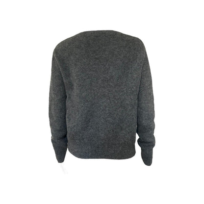 Designer Cashmere Rib-Knit V-Neck Sweater - As Seen On Angelina Jolie