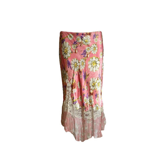 Emanuel Ungaro Daisy Silk Lace Slip Skirt - As Seen On Paris Hilton