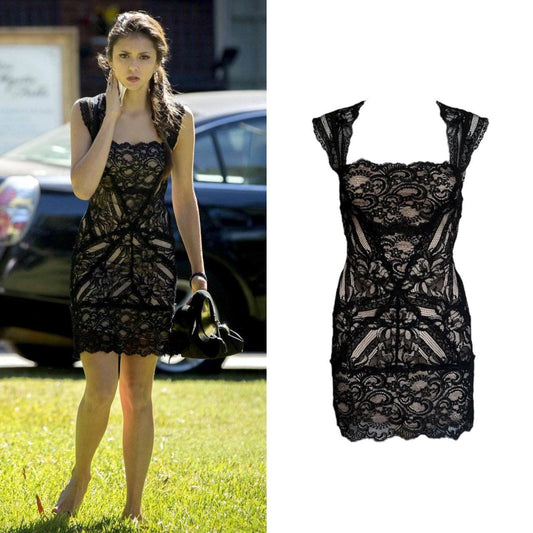 Floral Lace Bodycon Dress - As Seen On Elena Gilbert (The Vampire Diaries)