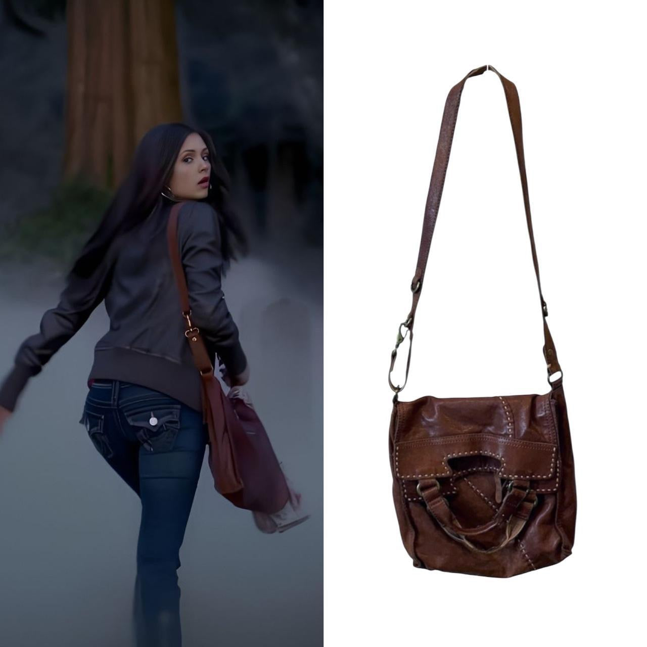 Stitched Leather Messenger Bag - As Seen On Elena Gilbert (The Vampire Diaries)