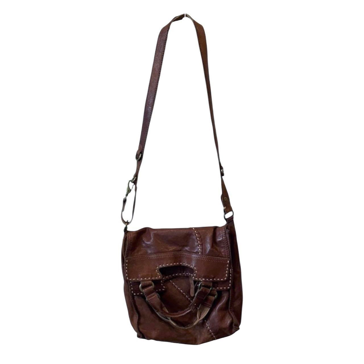 Stitched Leather Messenger Bag - As Seen On Elena Gilbert (The Vampire Diaries)