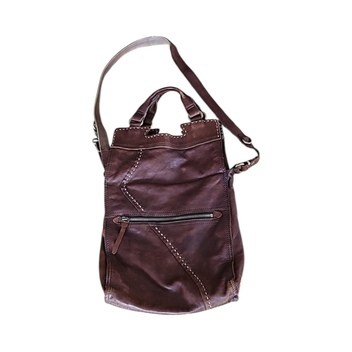 Stitched Leather Messenger Bag - As Seen On Elena Gilbert (The Vampire Diaries)