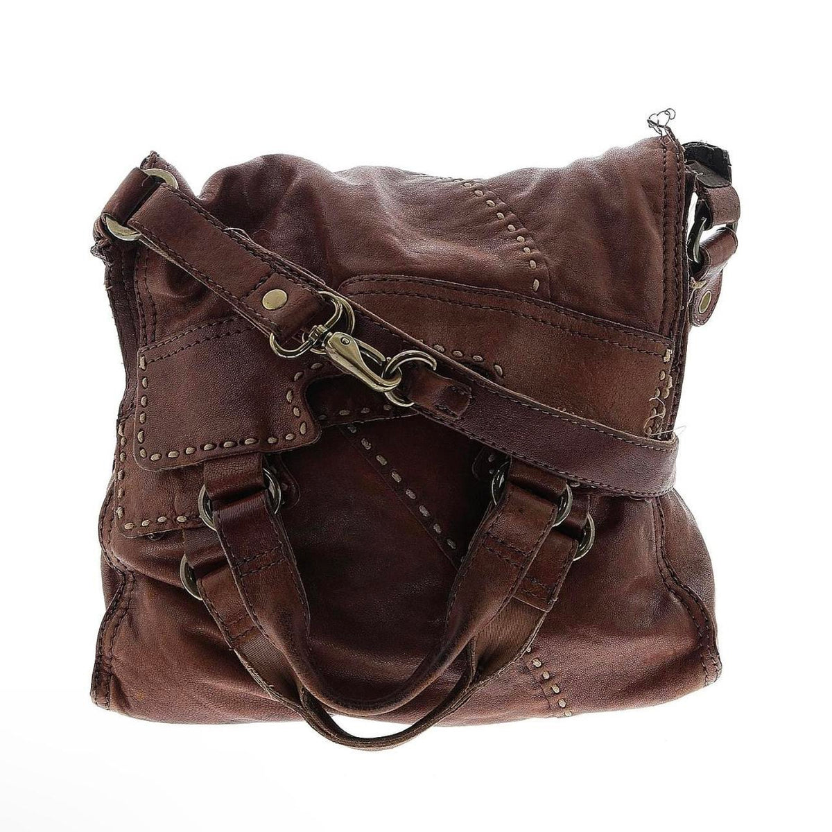 Stitched Leather Messenger Bag - As Seen On Elena Gilbert (The Vampire Diaries)