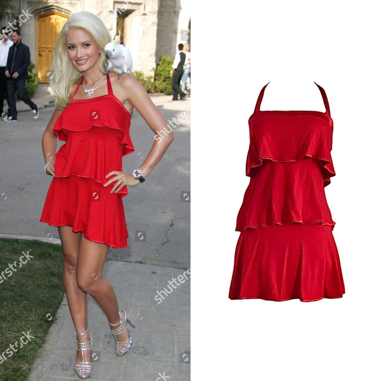 Halter Tiered Mini Dress - As Seen On Holly Madison (The Girls Next Door)