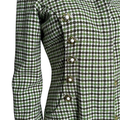 Tweed Floral Button Coat - As Seen On Edie Britt (Desperate Housewives)