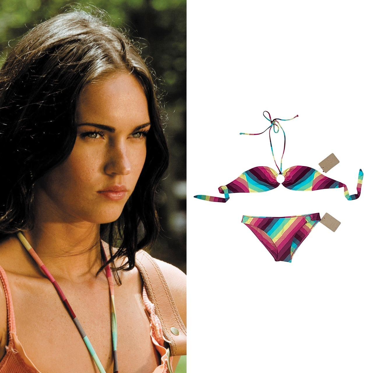 Rainbow Striped Bikini - As Seen On Megan Fox (Transformers)
