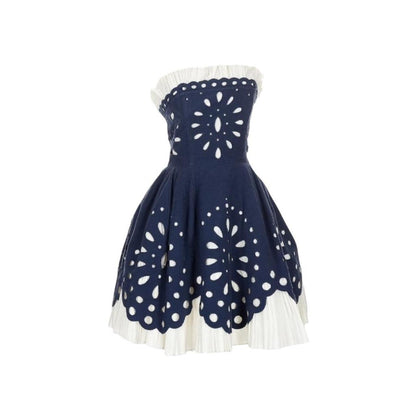 Betsey Johnson Eyelet Strapless Cupcake Dress - As Seen On Lana Del Rey