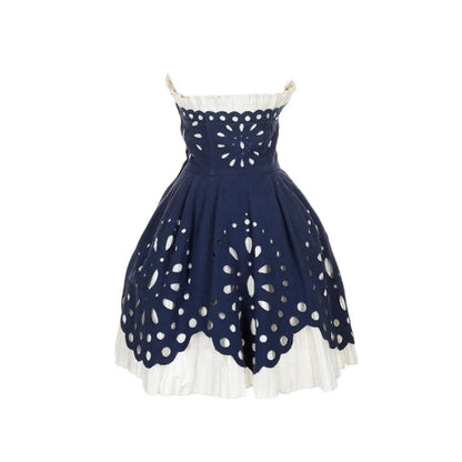 Betsey Johnson Eyelet Strapless Cupcake Dress - As Seen On Lana Del Rey