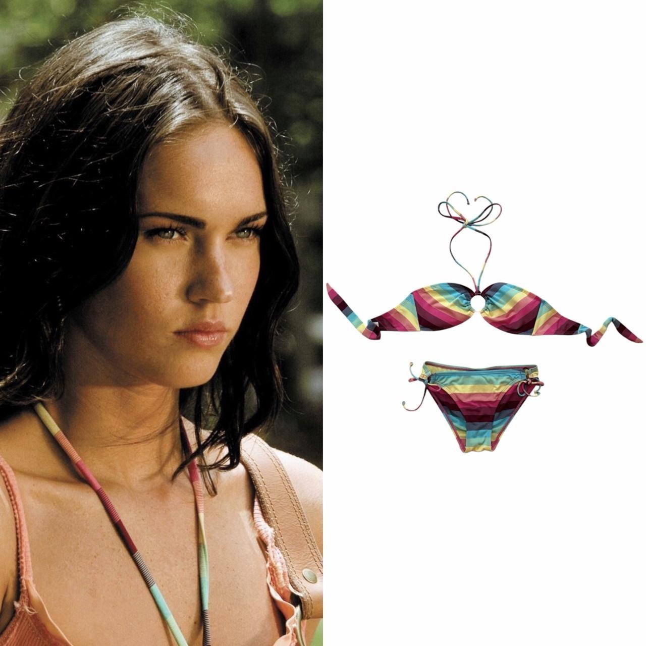 Rainbow Striped Bikini - As Seen On Megan Fox (Transformers)