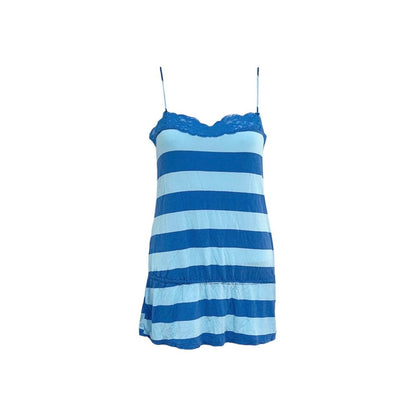 Lace Trim Striped Dress - As Seen On Holly Madison (The Girls Next Door)
