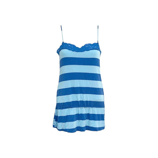 Lace Trim Striped Dress - As Seen On Holly Madison (The Girls Next Door)