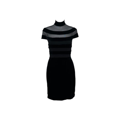 1990s Velvet Bandage Mock-Neck Dress - As Seen On Margot Robbie (The Wolf of Wall Street)