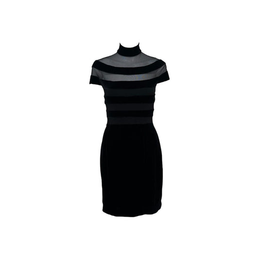 1990s Velvet Bandage Mock-Neck Dress - As Seen On Margot Robbie (The Wolf of Wall Street)
