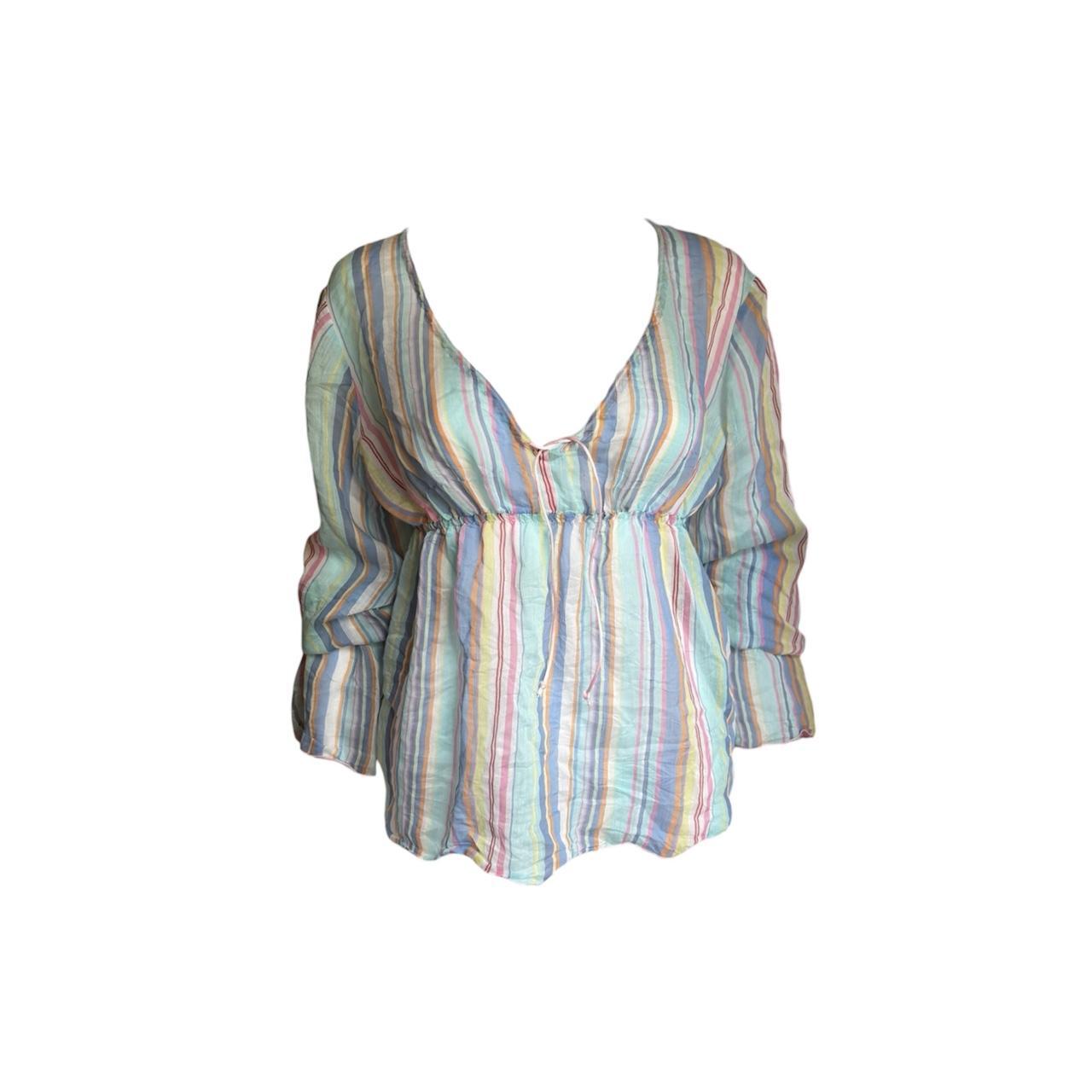 Miss Sixty Striped Peasant Blouse - As Seen On Karen Smith (Mean Girls)