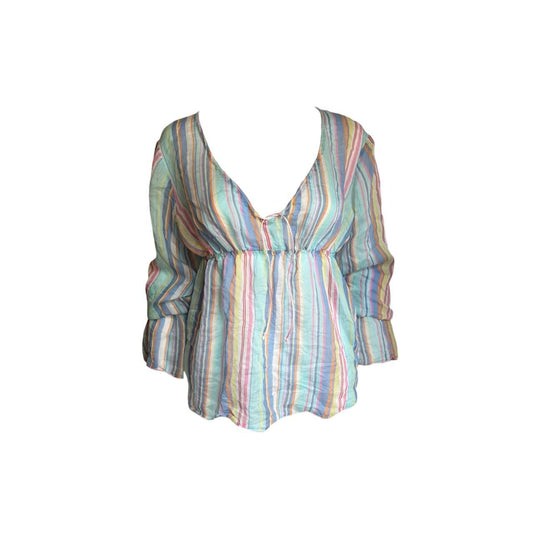 Miss Sixty Striped Peasant Blouse - As Seen On Karen Smith (Mean Girls)