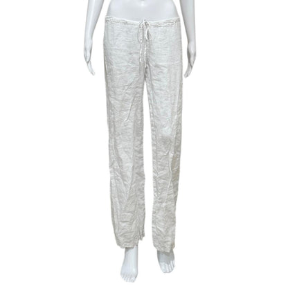 Low-Rise Linen Drawstring Pants - As Seen On Hilary Duff & Angelina Jolie