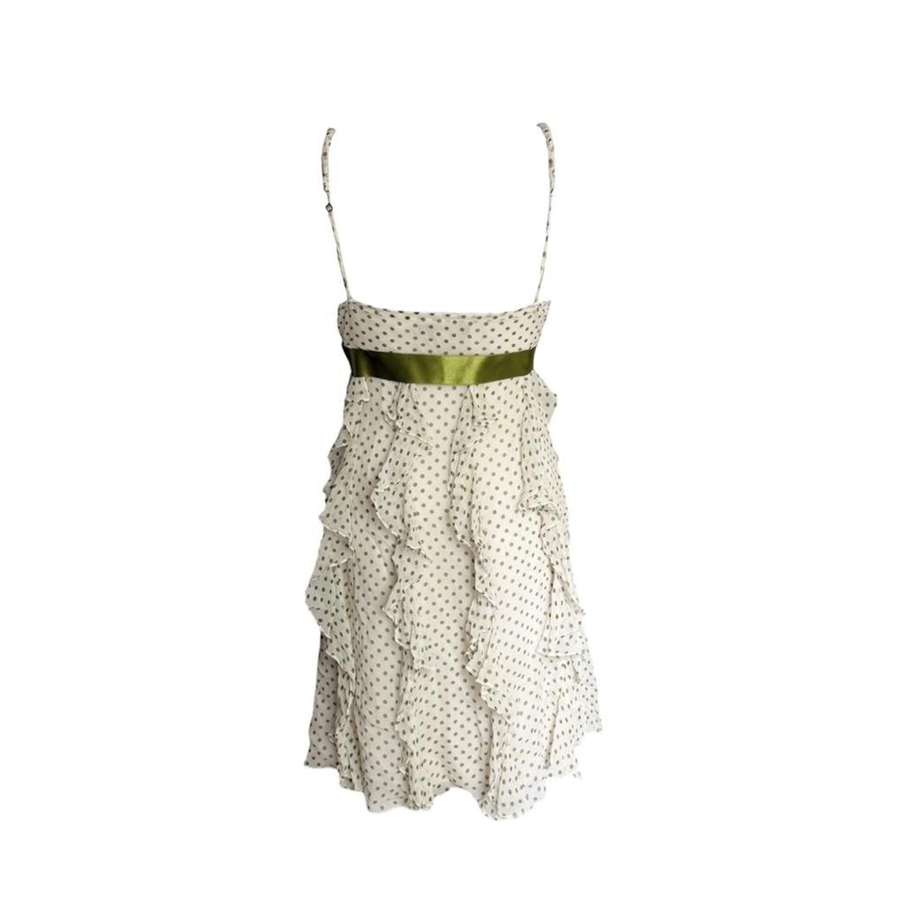 Silk Polka Dot Ruffle Bow Dress - As Seen On Holly Madison (The Girls Next Door)