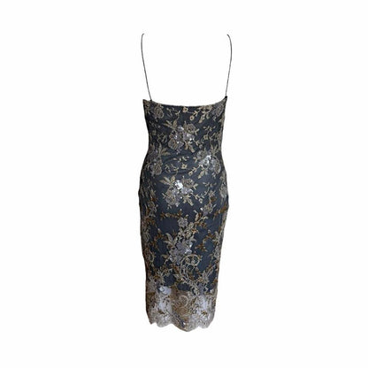 Collette Dinnigan 1990s Floral Embellished Lace Slip Dress - As Seen On Jennifer Lopez