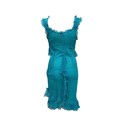 D&G Silk Ruffle Dress - As Seen On Vanessa Hudgens