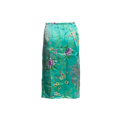 Escada Spring/Summer 2001 Silk Tropical Floral Skirt - As Seen On The Runway