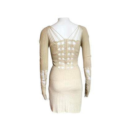 Jen Kao Cashmere Crochet Knit Dress - As Seen On Irina Shayk