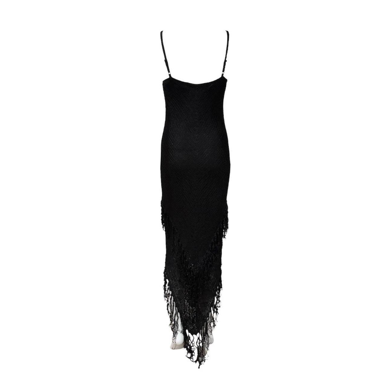 Designer 1990s Floral Crochet Fringe Dress - As Seen On Beyoncé