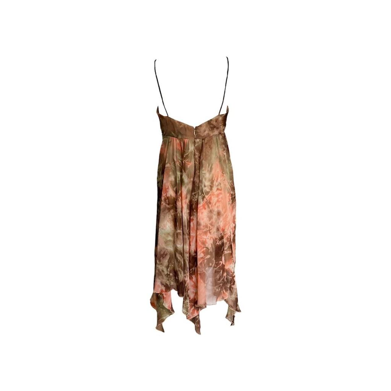 Beaded Fringe Tie-Dye Asymmetrical Dress - As Seen On Adriana Lima
