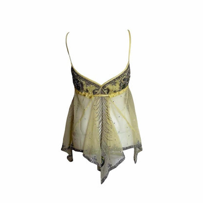 Matthew Williamson Peacock Motif Embellished Camisole - As Seen On Lindsay Lohan
