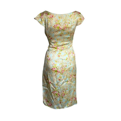 Collette Dinnigan Silk Floral Damask Sheath Dress - As Seen On Angelina Jolie
