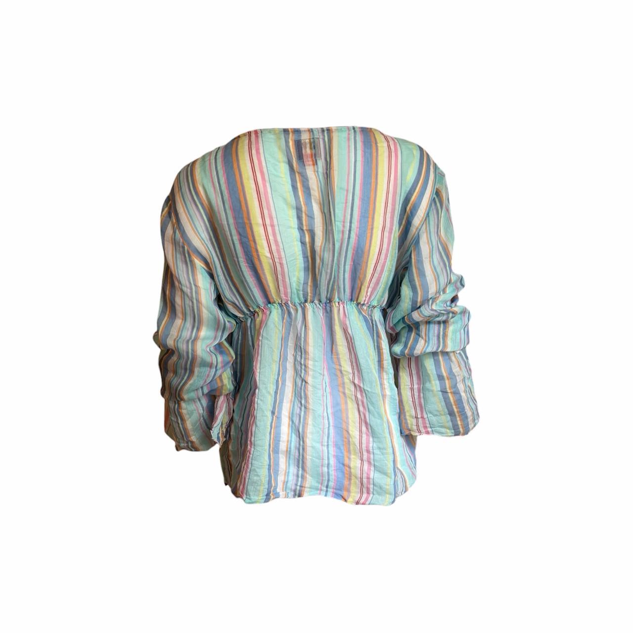 Miss Sixty Striped Peasant Blouse - As Seen On Karen Smith (Mean Girls)