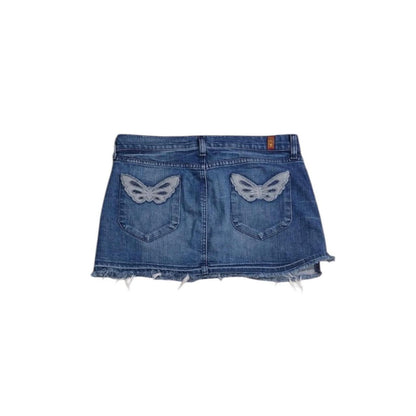Butterfly Pockets Denim Mini Skirt - As Seen On Megan Fox (Jennifer’s Body)
