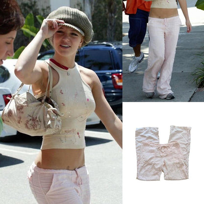 Low-Rise Linen Pants - As Seen On Britney Spears
