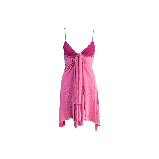 Asymmetrical Lace Open-Back Dress - As Seen On Paris Hilton