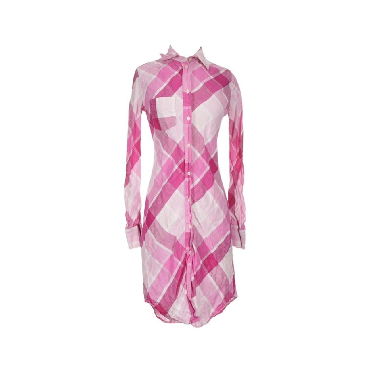 Plaid Button-Down Shirt Dress - As Seen On Holly Madison (The Girls Next Door)