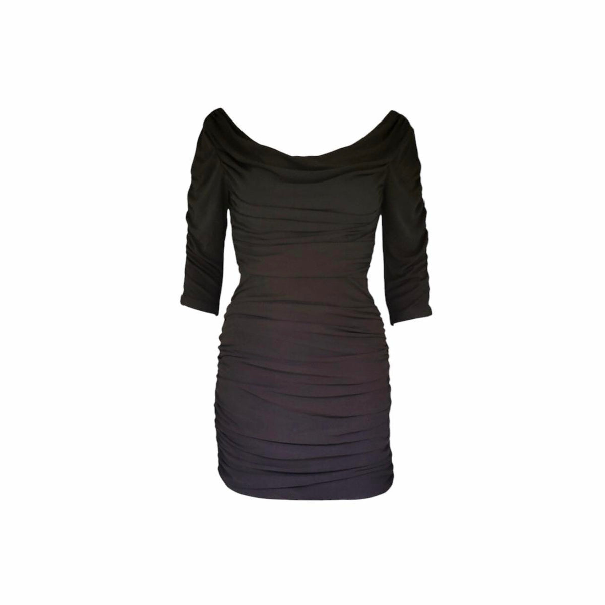 Ruched Cowl Neck Bodycon Dress - As Seen On Phoebe Tonkin