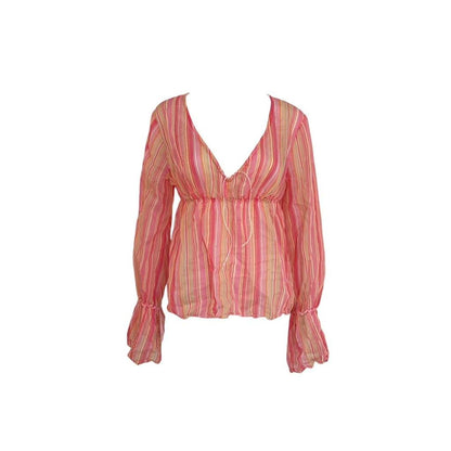 Miss Sixty Striped Peasant Blouse - As Seen On Karen Smith (Mean Girls)