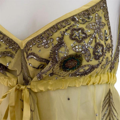 Matthew Williamson Peacock Motif Embellished Camisole - As Seen On Lindsay Lohan