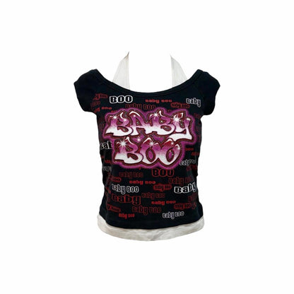 “Baby Boo” Sporty Halter T-shirt - As Seen On Kendra Wilkinson (The Girls Next Door)