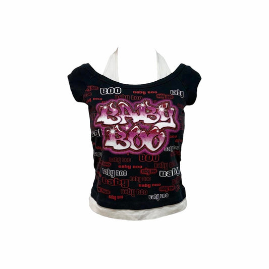 “Baby Boo” Sporty Halter T-shirt - As Seen On Kendra Wilkinson (The Girls Next Door)
