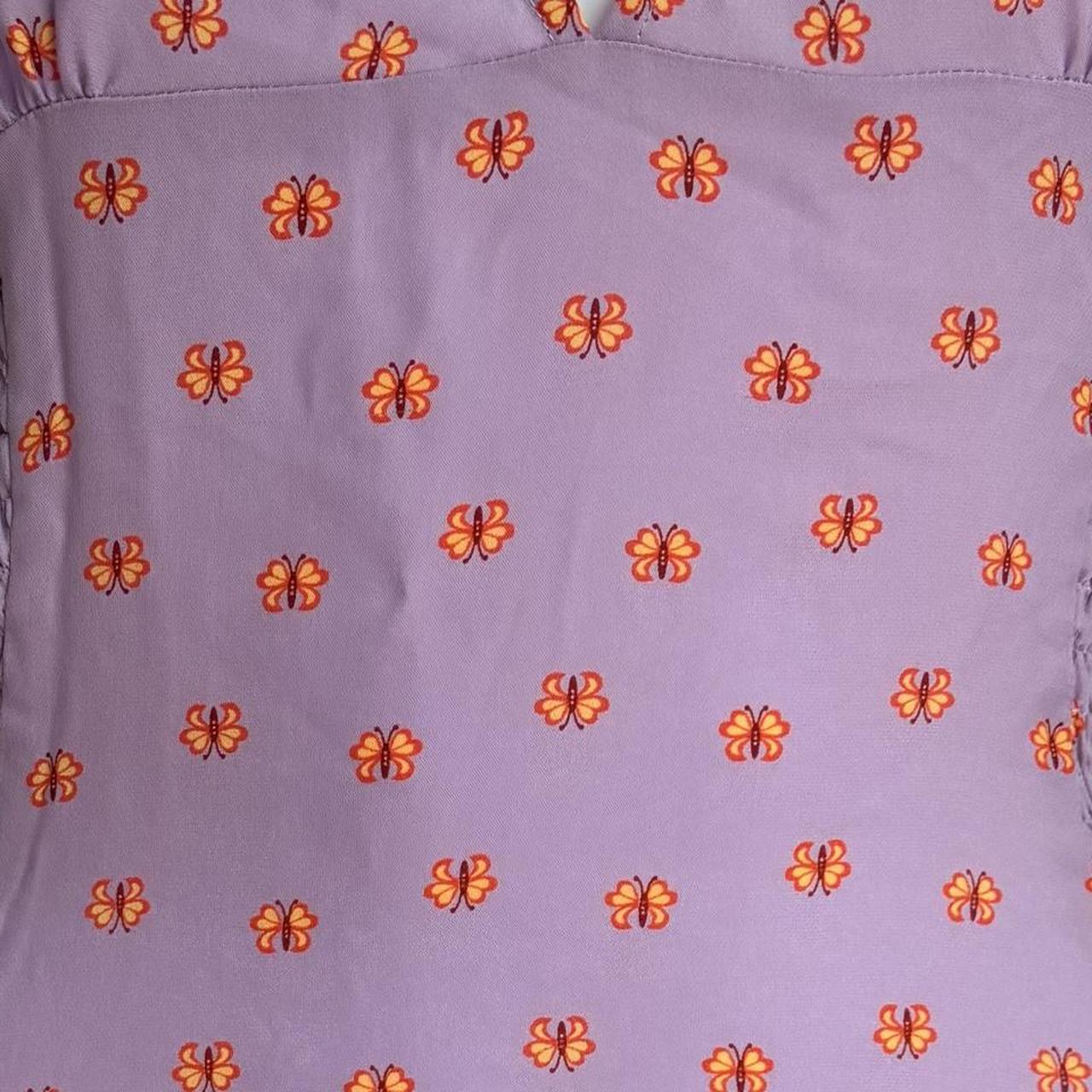 Petro Zillia Silk Butterfly Print Dress - As Seen On Paris Hilton (The Simple Life)