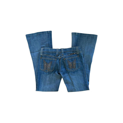 Butterfly Embroidered Low-Rise Bootcut Jeans - As Seen On Gabrielle Solis (Desperate Housewives)