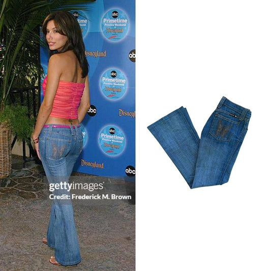 Butterfly Embroidered Low-Rise Bootcut Jeans - As Seen On Gabrielle Solis (Desperate Housewives)