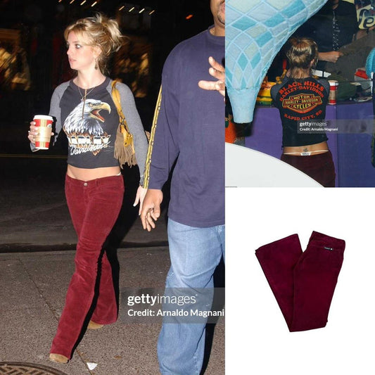 Ultra-Low-Rise Corduroy Bootcut Pants - As Seen On Britney Spears