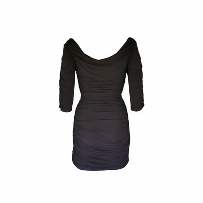 Ruched Cowl Neck Bodycon Dress - As Seen On Phoebe Tonkin