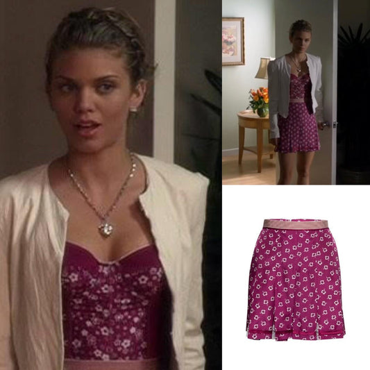 D&G Silk Floral Pleated Skirt - As Seen On Naomi Clark (90210)