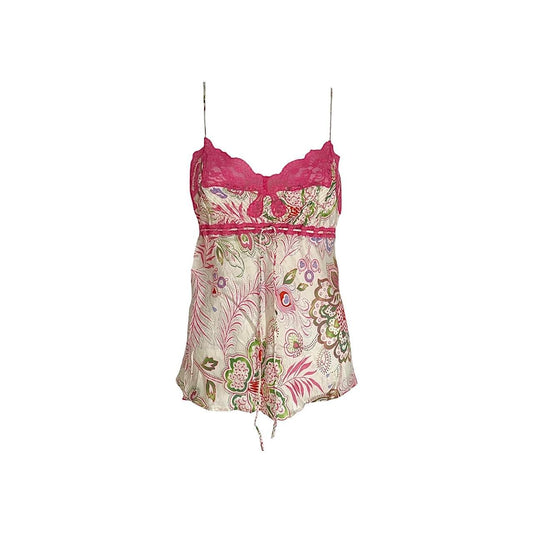Silk Tropical Floral Lace Camisole - As Seen On Adriana Lima