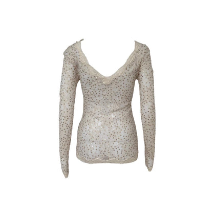 Lace Sequin Long Sleeve Blouse - As Seen On Candice Swanepoel
