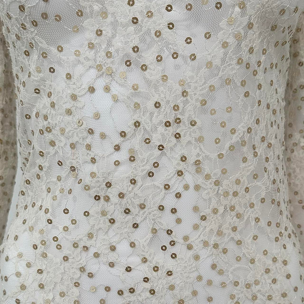 Lace Sequin Long Sleeve Blouse - As Seen On Candice Swanepoel